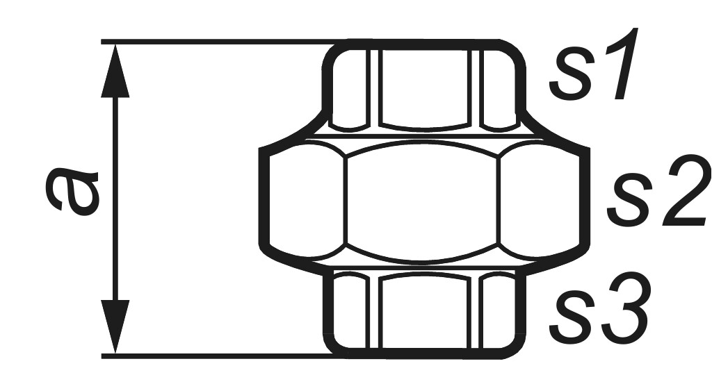 GF  340  union   1/8" black
